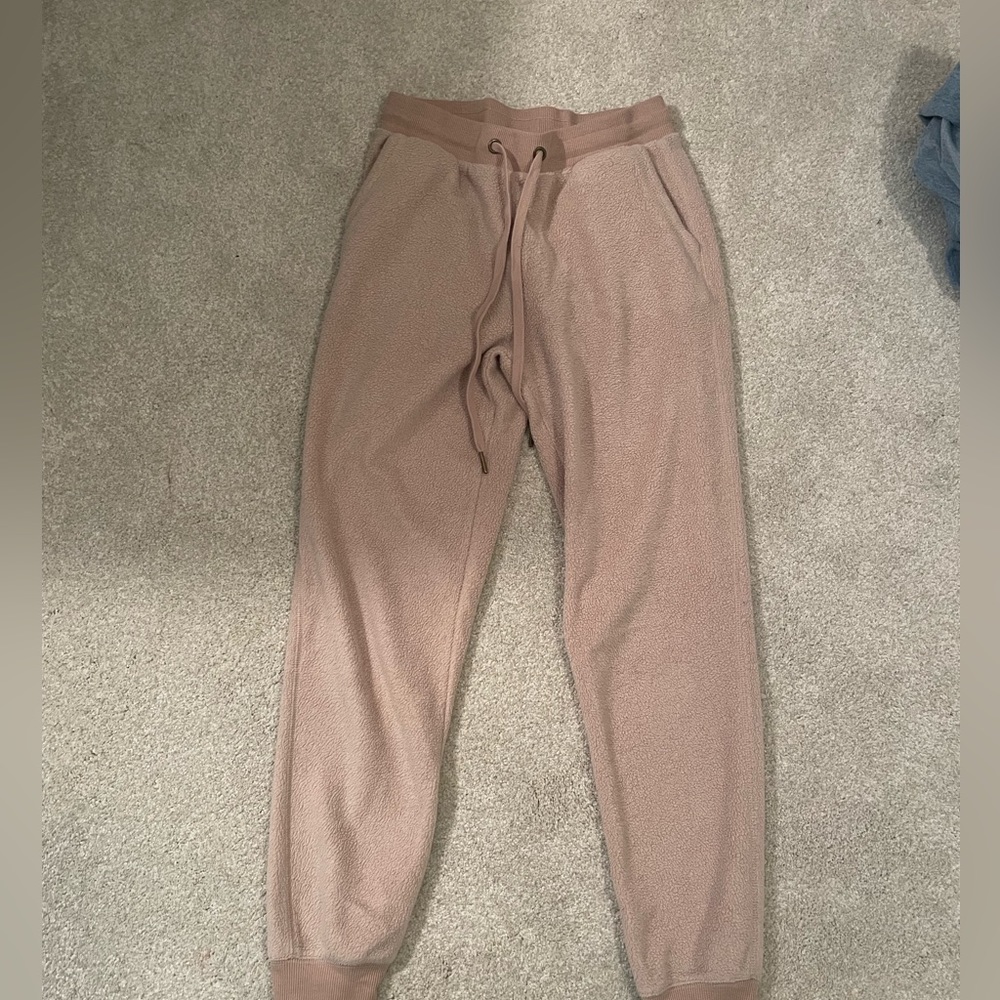 Fuzzy Tan Joggers